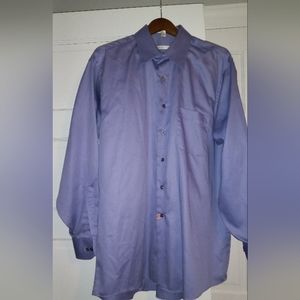 Geoffrey beene mens Sateen dress shirt size XL 17.5 34/35 Lavender